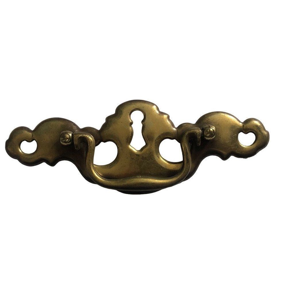 Vintage Drop Handle Drawer Pull Hardware Solid Brass